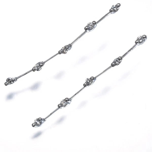 DIAMOND EARRINGS 18K 750 WHITE GOLD (1 of 2)