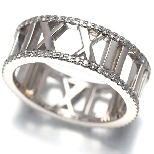 TIFFANY&CO. DIAMOND ATLAS RING 18K 750 WHITE GOLD: Tiffany&Co. Diamond Atlas Ring 18K 750 White Gold Brand: Tiffany & Co. Type/Style: Ring Material: 18K 750 White Gold, Main Stone Natural Color: White Gold Size: US 5.5-5.75 Accessories: None
