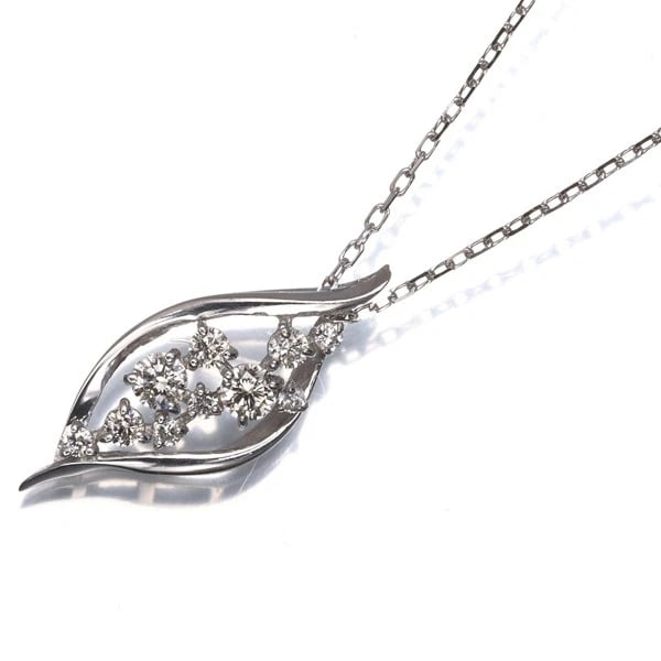 BROWN DIAMOND NECKLACE 18K 750 WHITE GOLD: Brown Diamond Necklace 18K 750 White Gold Brand: Unbranded Type/Style: Necklace Material: 18K 750 White Gold, Main Stone Natural Color: White Gold Size: Necklace length: 36 / 40cmPendant size: 20.9 x