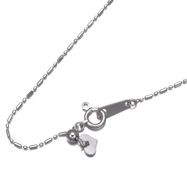 SHORT & LONG CHAIN NECKLACE 18K 750 WHITE GOLD: Short & Long Chain Necklace 18K 750 White Gold Brand: Unbranded Type/Style: Necklace Material: 18K 750 White Gold, Color: White Gold Size: Necklace length: 45cmAdjUS table to short length with an exte