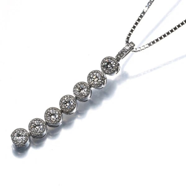 DIAMOND H&C 4WAY REVERSIBLE NECKLACE 900 850 PLATINUM/MAGNET: Diamond H&C 4WAY Reversible Necklace 900 850 Platinum/Magnet Brand: Unbranded Type/Style: Necklace Material: 900 850 Platinum/Magnet, Main Stone Natural Color: Platinum Size: Necklace length: 50cmAdjU