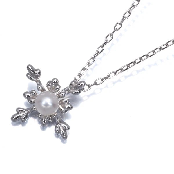 MIKIMOTO BABY AKOYA PEARL CROSS NECKLACE 18K 750 WHITE GOLD: Mikimoto Baby Akoya Pearl Cross Necklace 18K 750 White Gold Brand: MIKIMOTO Type/Style: Necklace Material: 18K 750 White Gold, Main Stone Cultured Color: White Gold Size: Necklace length: 40cmPendant 