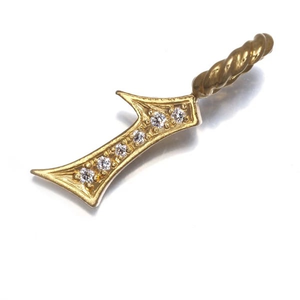 SJX DIAMOND PENDANT 18K 750 YELLOW GOLD: SJx Diamond Pendant 18K 750 Yellow Gold Brand: SJx Type/Style: Pendant Material: 18K 750 Yellow Gold, Main Stone Natural Color: Yellow Gold Size: Design size: 23.3 x 6.3mm Bail inner diameter: About 5