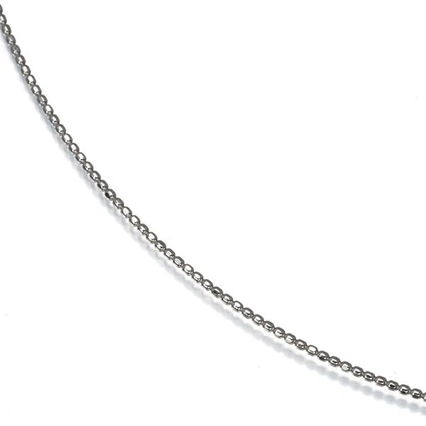 OMEGA CUT BALL BEAD CHAIN NECKLACE 850 PLATINUM: Omega Cut Ball Bead Chain Necklace 850 Platinum Brand: Unbranded Type/Style: Necklace Material: 850 Platinum, Color: Platinum Size: Necklace length: 45cm AdjUS table to short length with an extender. 