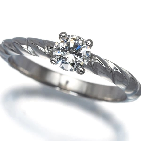 CHAUMET DIAMOND TORSADE DE CHAUMET SOLITAIRE RING 950 PLATINUM (1 of 3)