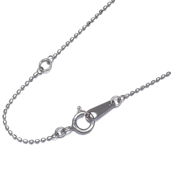 CUT BALL BEAD CHAIN NECKLACE 14K 585 WHITE GOLD: Cut Ball Bead Chain Necklace 14K 585 White Gold Brand: Unbranded Type/Style: Necklace Material: 14K 585 White Gold, Color: White Gold Size: Necklace length: 37 / 40cm Necklace width: 0.7mm Clasp width