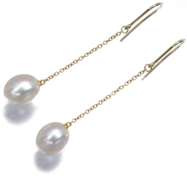 TIFFANY&CO. FRESHWATER PEARL BY THE YARD EARRINGS 18K YG: Tiffany&Co. Freshwater Pearl By The Yard Earrings 18K YG Brand: Tiffany & Co. Type/Style: Earring Material: 18K YG, Main Stone cultured Color: Yellow Gold Size: Earring total length: 48.5mm Access