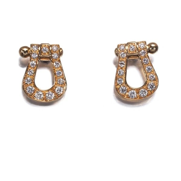 FRED DIAMOND FORCE 10 SM EARRINGS 18K 750 YELLOW GOLD (1 of 3)
