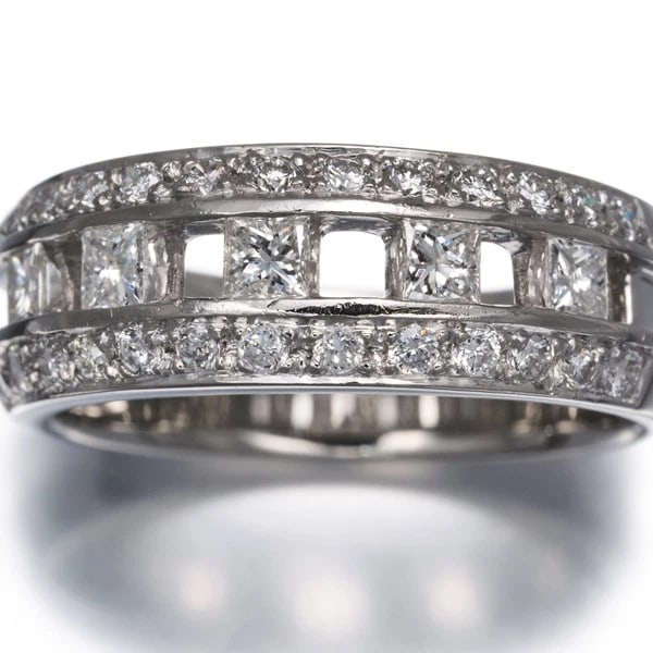 DIAMOND RING 950 PLATINUM - 2
