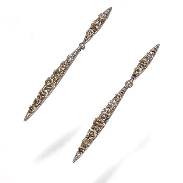 KASHIKEY BROWN DIAMOND NAKED EARRINGS 18K 750 BROWN GOLD (1 of 3)