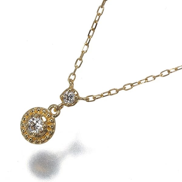 VENDOME DIAMOND MILGRAIN NECKLACE 18K 750 YELLOW GOLD: VENDOME Diamond Milgrain Necklace 18K 750 Yellow Gold Brand: VENDOME Type/Style: Necklace Material: 18K 750 Yellow Gold, Main Stone Natural Color: Yellow Gold Size: Necklace length: 37 / 40cmPendant