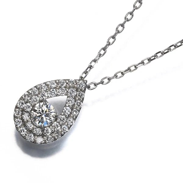 VENDOME DIAMOND TEARDROP NECKLACE PT 950/PT 850: VENDOME Diamond Teardrop Necklace Pt 950/Pt 850 Brand: VENDOME Type/Style: Necklace Material: Pt 950/Pt 850, Main Stone Natural Color: Platinum Size: Necklace length: 44cmAdjUS table to short length w
