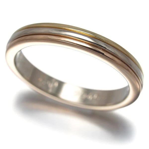 CARTIER VENDOME LOUIS CARTIER 3COLOR RING 18K YG/WG/PG: Cartier Vendome Louis Cartier 3color Ring 18K YG/WG/PG Brand: Cartier Type/Style: Ring Material: 18K YG/WG/PG, Color: YG WG PG Size: US 4.75 Accessories: None Accessories Notice: When purc