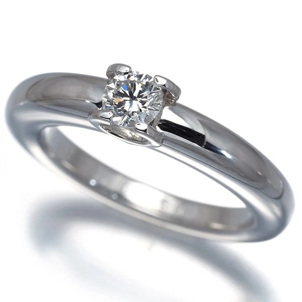 CARTIER DIAMOND C DE CARTIER SOLITAIRE RING 18K WG: Cartier Diamond C de Cartier Solitaire Ring 18K WG Brand: Cartier Type/Style: Ring Material: 18K WG, Main Stone Natural Color: White Gold Size: US 6.5 Accessories: None Accessories Notice: