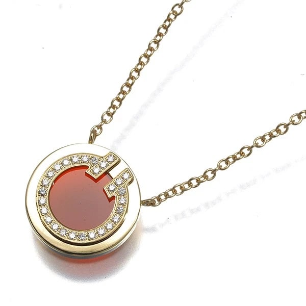 TIFFANY&CO. CARNELIAN DIAMOND TIFFANY T CIRCLE NECKLACE 18K YG: Tiffany&Co. Carnelian Diamond Tiffany T Circle Necklace 18K YG Brand: Tiffany & Co. Type/Style: Necklace Material: 18K YG, Main Stone Natural Color: Yellow Gold Size: Necklace length: 40 / 45cm Pendan