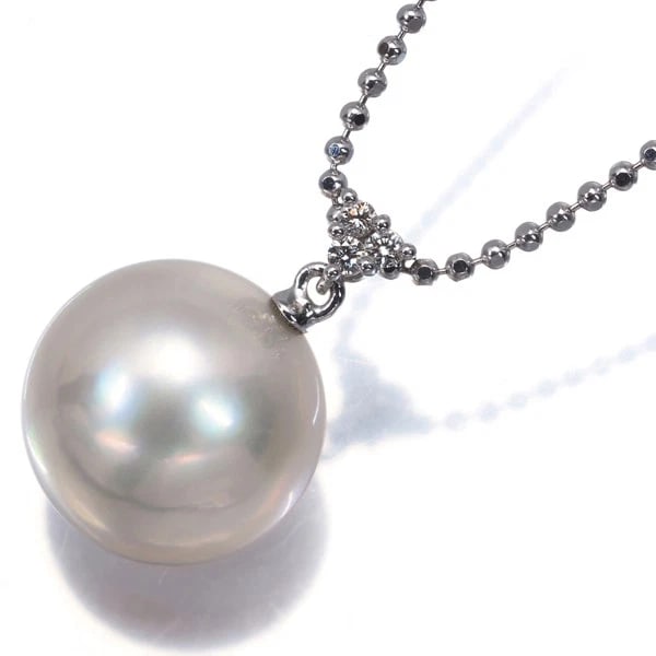 TASAKI MABE PEARL DIAMOND NECKLACE 18K 750 WHITE GOLD: TASAKI Mabe Pearl Diamond Necklace 18K 750 White Gold Brand: TASAKI Type/Style: Necklace Material: 18K 750 White Gold, Main Stone cultured Color: White Gold Size: Necklace length: 41 - 44cm Total leng