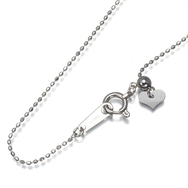 CUT BALL BEAD CHAIN NECKLACE 18K 750 WHITE GOLD: Cut Ball Bead Chain Necklace 18K 750 White Gold Brand: Unbranded Type/Style: Necklace Material: 18K 750 White Gold, Color: White Gold Size: Necklace length: 45cm AdjUS table to short length with an ex
