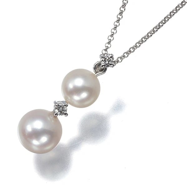 TASAKI AKOYA PEARL DIAMOND NECKLACE 900 850 PLATINUM: TASAKI Akoya Pearl Diamond Necklace 900 850 Platinum Brand: TASAKI Type/Style: Necklace Material: 900 850 Platinum, Main Stone Cultured Color: Platinum Size: Necklace length: 38 / 42cmPendant size: 19