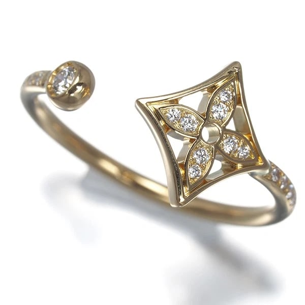 LOUIS VUITTON DIAMOND IDYLLE BLOSSOM FULL ETERNITY RING 18K YG: Louis Vuitton Diamond Idylle Blossom Full Eternity Ring 18K YG Brand: Louis Vuitton Type/Style: Ring Material: 18K YG, Main Stone Natural Color: Yellow Gold Size: US 5.5 - 5.75 Accessories: None <