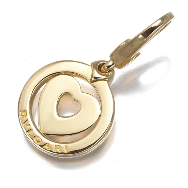 BVLGARI TONDO HEART CHARM PENDANT 18K 750 YELLOW GOLD: BVLGARI Tondo Heart Charm Pendant 18K 750 Yellow Gold Brand: BVLGARI Type/Style: Pendant Material: 18K 750 Yellow Gold, Color: Yellow Gold Size: Design Size: Diameter Approximately 14.2mmTotal length 