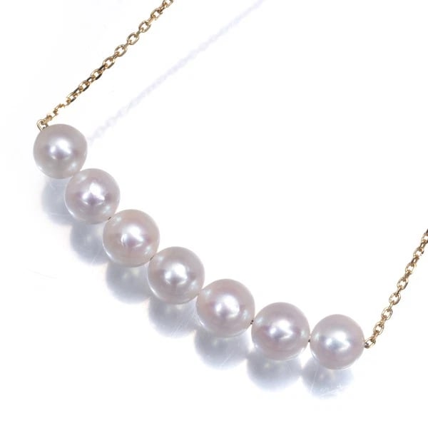 AKOYA PEARL 7P NECKLACE 18K 750 YELLOW GOLD: Akoya Pearl 7P Necklace 18K 750 Yellow Gold Brand: Unbranded Type/Style: Necklace Material: 18K 750 Yellow Gold, Main Stone Cultured Color: Yellow Gold Size: Necklace length: 45cmAdjUS table to short 