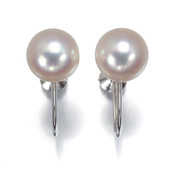 MIKIMOTO AKOYA PEARL SOLITAIRE EARRINGS 18K 750 WHITE GOLD: Mikimoto Akoya Pearl Solitaire Earrings 18K 750 White Gold Brand: MIKIMOTO Type/Style: Earrings Material: 18K 750 White Gold, Color: White Gold Size: none Accessories: None Accessories Not