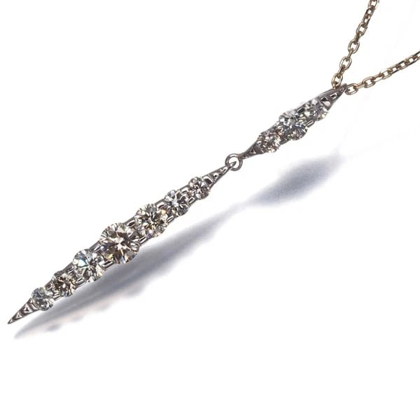 KASHIKEY BROWN DIAMOND NAKED NECKLACE 18K 750 BROWN GOLD: KASHIKEY Brown Diamond Naked Necklace 18K 750 Brown Gold Brand: KASHIKEY Type/Style: Necklace Material: 18K 750 Rose Gold, Main Stone Natural Color: Rose Gold Size: Necklace length: 45cmAdjUS table