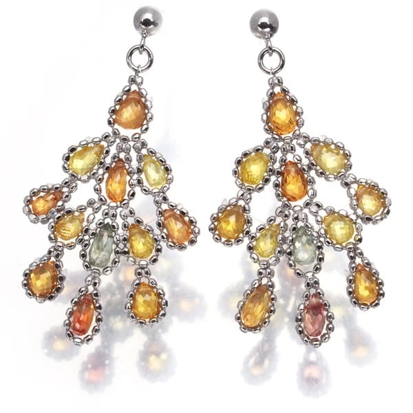 SAPPHIRE CUT BALL BEAD EARRINGS 18K 750 WHITE GOLD: Sapphire Cut Ball Bead Earrings 18K 750 White Gold Brand: Unbranded Type/Style: Earrings Material: 18K WG, Main Stone Natural Color: White Gold Size: Design size: 33.0 x 18.0mm Accessories: None <