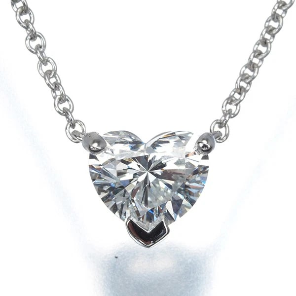 TIFFANY&CO. DIAMOND SOLITAIRE HEART-SHAPED NECKLACE 950 PLATINUM: Tiffany&Co. Diamond Solitaire Heart-shaped Necklace 950 Platinum Brand: Tiffany & Co. Type/Style: Necklace Material: 18K 750 Yellow Gold, Main Stone Natural Color: Yellow Gold Size: Necklace length: