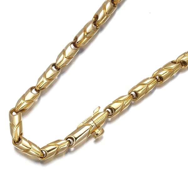 BVLGARI PASSODOPIO CHAIN NECKLACE 18K 750 YELLOW GOLD: BVLGARI Passodopio Chain Necklace 18K 750 Yellow Gold Brand: BVLGARI Type/Style: Necklace Material: 18K 750 Yellow Gold, Color: Yellow Gold Size: Necklace length: 40cmNecklace width: 3.5mmClasp width: