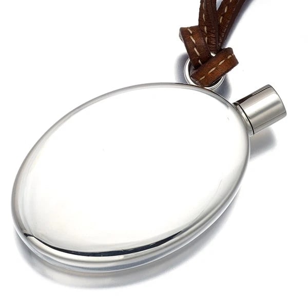 HERMES PERFUME BOTTLE LONG NECKLACE SILVER 925/LEATHER CORD: HERMES Perfume Bottle Long Necklace Silver 925/Leather Cord Brand: HERMES Type/Style: Necklace Material: Silver 925/Leather Cord, Color: Silver Size: Necklace length: 84cmPendant size: 60.2 x 35.0mm