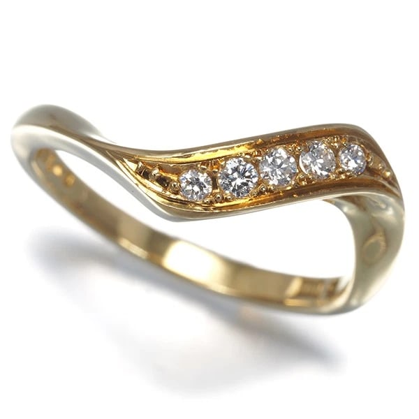 MIKIMOTO RING DIAMOND 18K 750 YELLOW GOLD: Mikimoto Ring Diamond 18K 750 Yellow Gold Brand: MIKIMOTO Type/Style: Ring Material: 18K/ 750 Yellow Gold, Main Stone Natural Color: Yellow Gold Size: US5.75-6 Accessories: None Accessorie