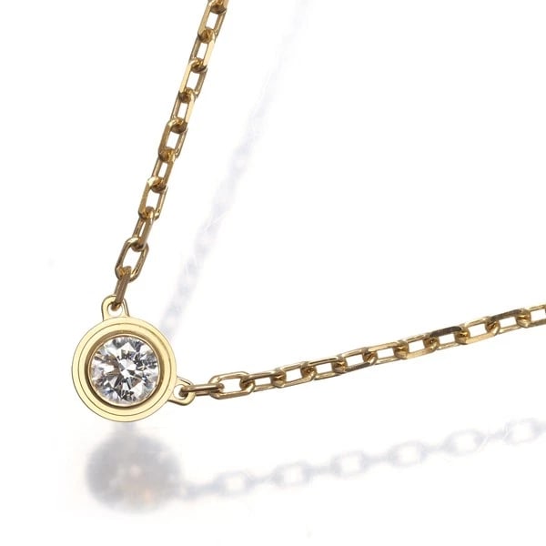 CARTIER NECKLACE DIAMOND 18K 750 YELLOW GOLD: Cartier Necklace Diamond 18K 750 Yellow Gold Brand: Cartier Type/Style: Necklace Material: 18K/ 750 Yellow Gold, Main Stone Natural Color: Yellow Gold Size: Necklace length: 37 / 40cm Pendant size: Di