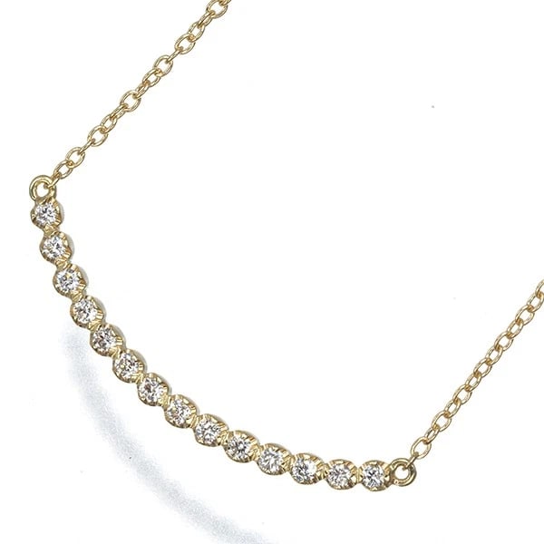 AHKAH NECKLACE DIAMOND 18K 750 YELLOW GOLD: AHKAH Necklace Diamond 18K 750 Yellow Gold Brand: AHKAH Type/Style: Necklace Material: 18K/ 750 Yellow Gold, Main Stone Natural Color: Yellow Gold Size: Necklace length: 44 / 47cm Pendant size: 1.5 x 