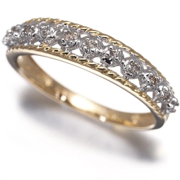 BROWN DIAMOND BICOLOR RING 18K 750 YELLOW WHITE GOLD: Brown Diamond Bicolor Ring 18K 750 Yellow White Gold Brand: Unbranded Type/Style: Ring Material: 18K / 750 / Yellow Gold,18K / 750 / White Gold, Main Stone Natural Color: YG,WG Size: US8-8.25 Acce