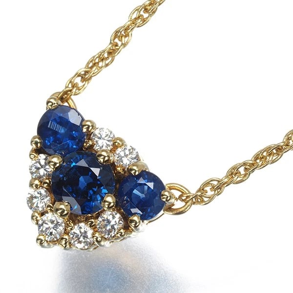 MIKIMOTO NECKLACE SAPPHIRE DIAMOND 18K 750 YELLOW GOLD: Mikimoto Necklace Sapphire Diamond 18K 750 Yellow Gold Brand: MIKIMOTO Type/Style: Necklace Material: 18K/ 750 Yellow Gold, Main Stone Natural Color: Yellow Gold Size: Necklace length: 36 / 40cm Penda