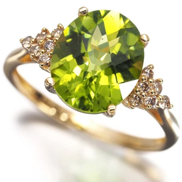 RING PERIDOT 18K 750 YELLOW GOLD (1 of 4)