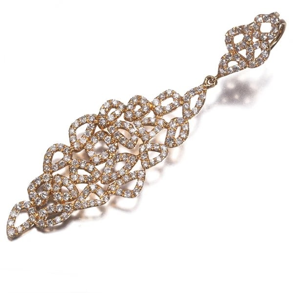 DIAMOND PENDANT 18K 750 ROSE GOLD (1 of 3)