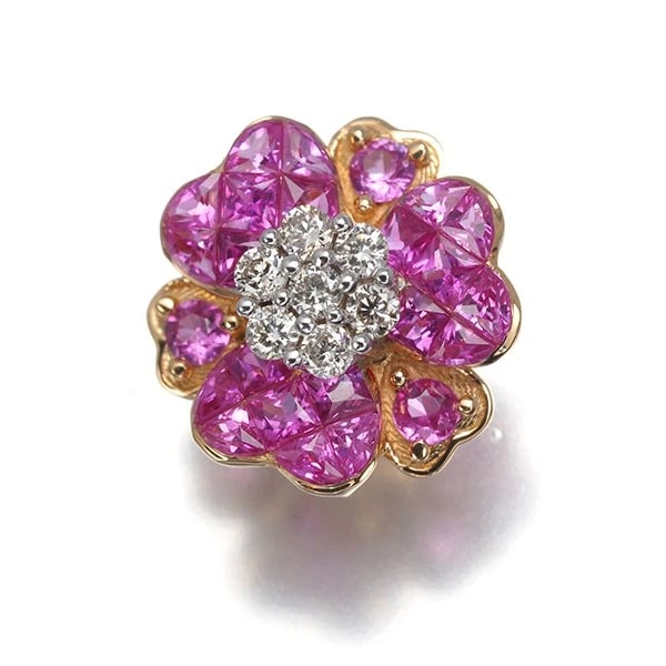 LES ESSENTIELLES PENDANT 18K 750 ROSE GOLD/WG: LES ESSENTIELLES Pendant 18K 750 Rose Gold/WG Brand: LES ESSENTIELLES Type/Style: Pendant Material: 18K/ 750 Rose Gold/WG, Main Stone Natural Color: RG,WG Size: Design size: 10.2 x 10.2mm Bail inner d