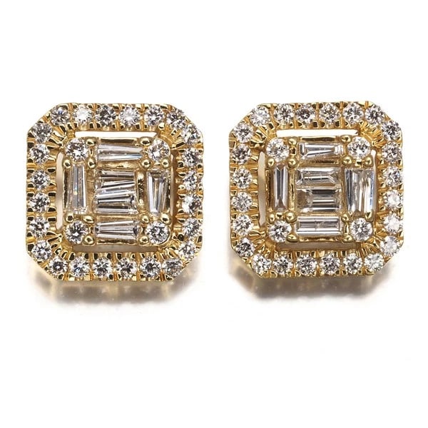 DIAMOND EARRINGS 18K 750 YELLOW GOLD (1 of 2)
