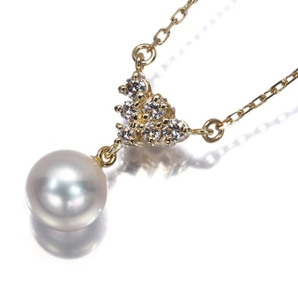 MIKIMOTO NECKLACE DIAMOND SOLITAIRE 18K YG: Mikimoto Necklace Diamond Solitaire 18K YG Brand: MIKIMOTO Type/Style: Necklace Material: 18K / 750 / Yellow Gold, Main Stone Cultured Color: Yellow Gold Size: Necklace length: 39cm Total length of th