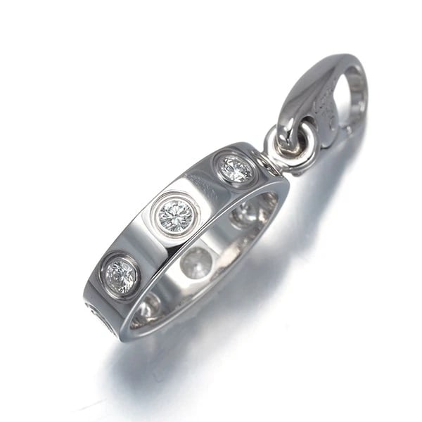 CARTIER PENDANT DIAMOND 18K 750 WHITE GOLD: Cartier Pendant Diamond 18K 750 White Gold Brand: Cartier Type/Style: Pendant Material: 18K / 750 / White Gold, Main Stone Natural Color: White Gold Size: Design size: 13.5 x 3.4mm Total length of the