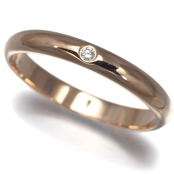 CARTIER RING DIAMOND 18K 750 ROSE GOLD: Cartier Ring Diamond 18K 750 Rose Gold Brand: Cartier Type/Style: Ring Material: 18K / 750 / Rose Gold, Main Stone Natural Color: Rose Gold Size: US5 Accessories: None Accessories Notice: