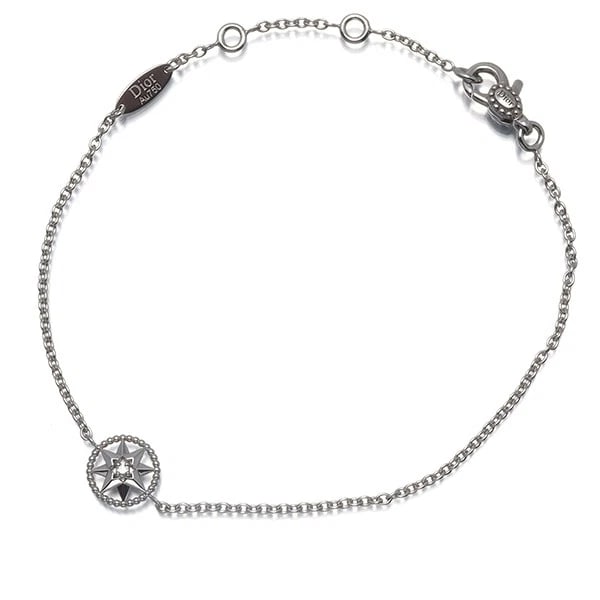 CHRISTIAN DIOR BRACELET DIAMOND 18K 750 WHITE GOLD: Christian Dior Bracelet Diamond 18K 750 White Gold Brand: Christian Dior Type/Style: Bracelet Material: 18K / 750 / White Gold, Main Stone Natural Color: White Gold Size: Inner circumference: 14.5 /