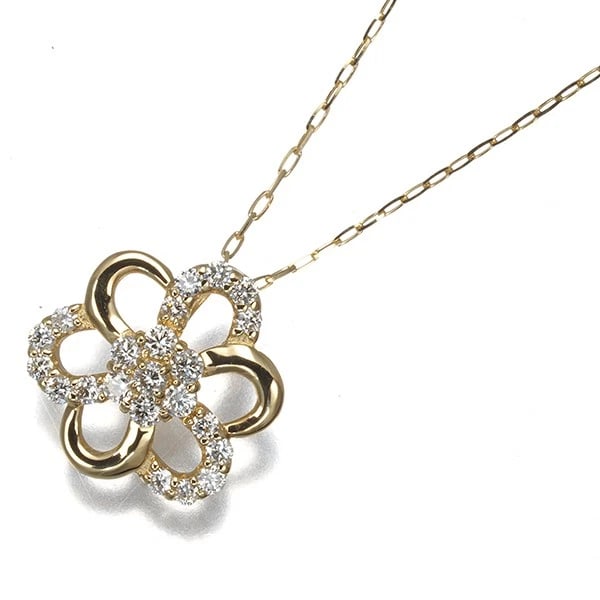 DIAMOND NECKLACE 18K 750 YELLOW GOLD: Diamond Necklace 18K 750 Yellow Gold Brand: Unbranded Type/Style: Necklace Material: 18K / 750 / Yellow Gold, Main Stone Natural Color: Yellow Gold Size: Necklace length: 45cm Adjustable to short leng