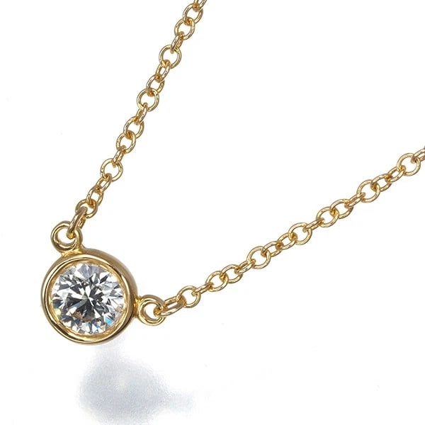 TIFFANY&CO. NECKLACE DIAMOND 18K YG: Tiffany&Co. Necklace Diamond 18K YG Brand: Tiffany & Co. Type/Style: Necklace Material: 18K / 750 / Yellow Gold, Main Stone Natural Color: Yellow Gold Size: Necklace length: 41cm Pendant size: Diamete