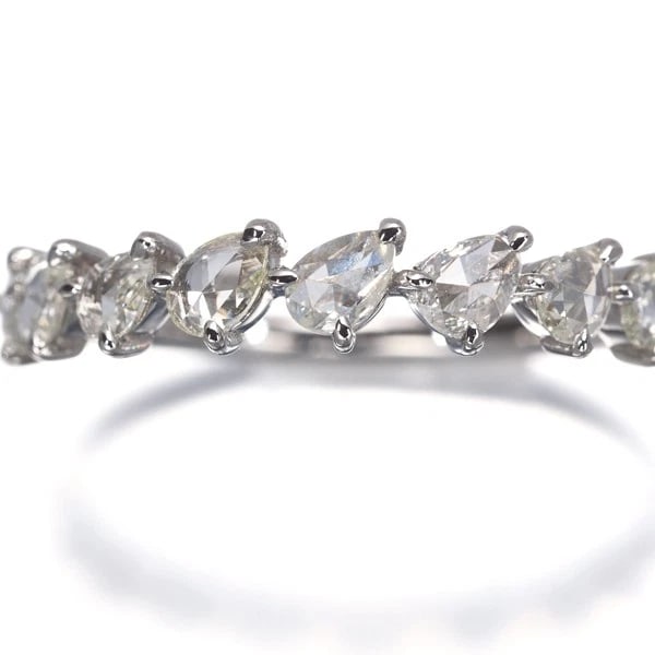 ROSE-CUT DIAMOND RING 950 PLATINUM - 2