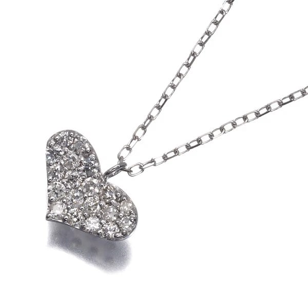 DIAMOND NECKLACE 18K 750 WHITE GOLD: Diamond Necklace 18K 750 White Gold Brand: Unbranded Type/Style: Necklace Material: 18K / 750 / White Gold, Main Stone Natural Color: White Gold Size: Necklace length: 36 / 40cm Pendant size: 6.0 x 9.