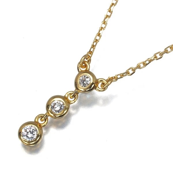 MIKIMOTO NECKLACE DIAMOND 18K YG: Mikimoto Necklace Diamond 18K YG Brand: MIKIMOTO Type/Style: Necklace Material: 18K / 750 / Yellow Gold, Main Stone Natural Color: Yellow Gold Size: Necklace length: 42cm Pendant size: 16.3 x 4.0mm