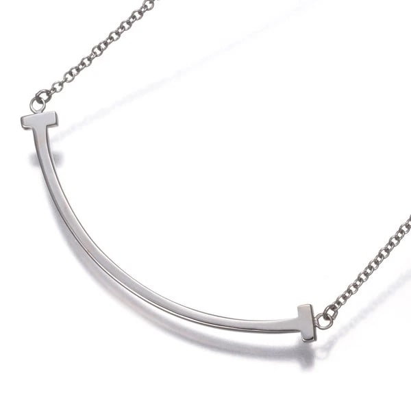 TIFFANY&CO. NECKLACE 18K 750 WHITE GOLD: Tiffany&Co. Necklace 18K 750 White Gold Brand: Tiffany & Co. Type/Style: Necklace Material: 18K/ 750 White Gold, Color: White Gold Size: Necklace length: 40 / 45cm Pendant size: 11.0 x 37.0mm